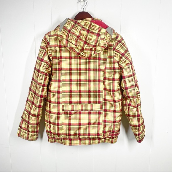 Burton Pink and Yellow Dry Ride Quilted Hooded Jacket Extra Large: (18) - Picture 2 of 10